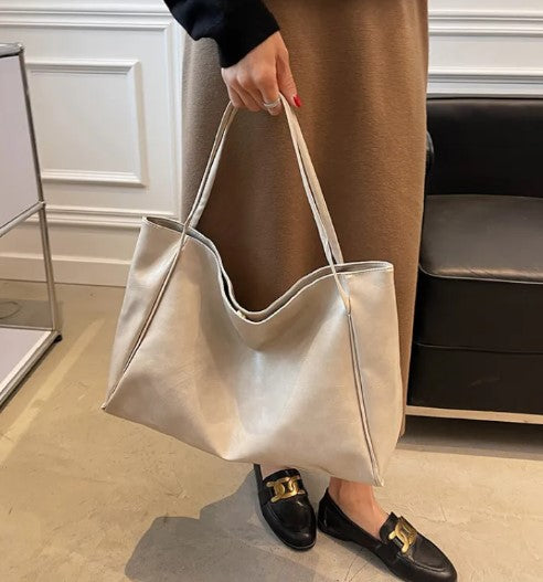 Women’s Large Capacity Leather Shoulder Handbag – Cattlehide Tote Bag