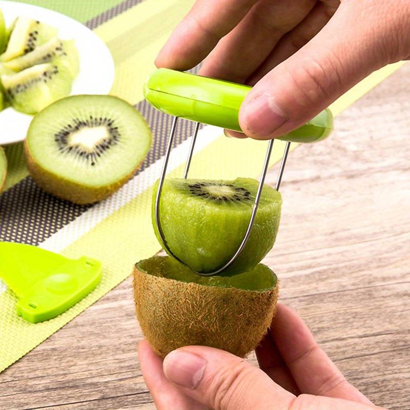Kiwi Peeler & Splitter Tool – ABS & Stainless Steel Fruit Peeler for Easy, Mess-Free Prep (Green)