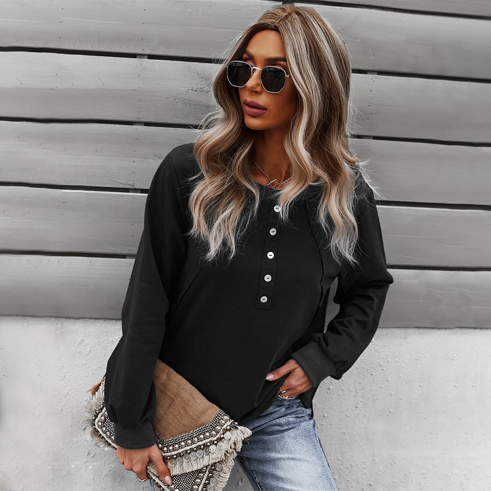 Women’s Slim-Fit Round Neck Pullover Sweater – Soft Polyester, Long Sleeve, Everyday Chic (S–XL)