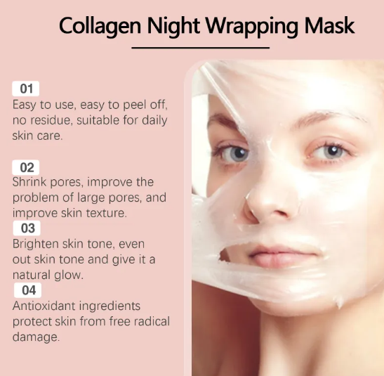 Collagen Peel-Off Facial Mask with Brush – Deep Cleanse, Hydrate & Rejuvenate (75g)