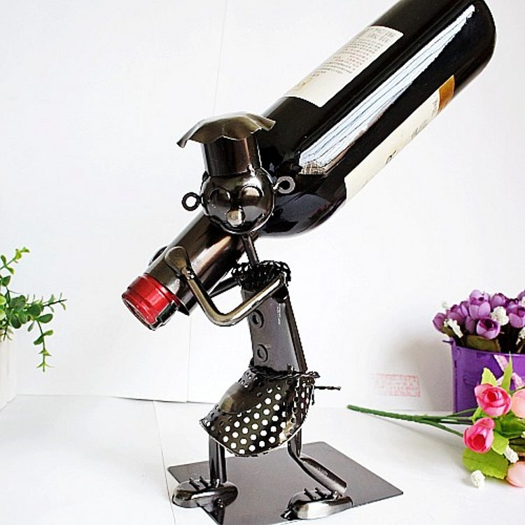 "Little Ghost Wine Rack - Collectible Iron Decor"
