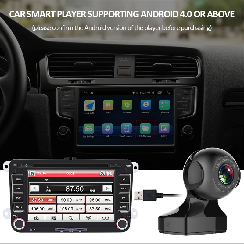 170° WiFi Dash Cam – HD 1080P Car DVR with G-Sensor, Night Vision & Loop Recording