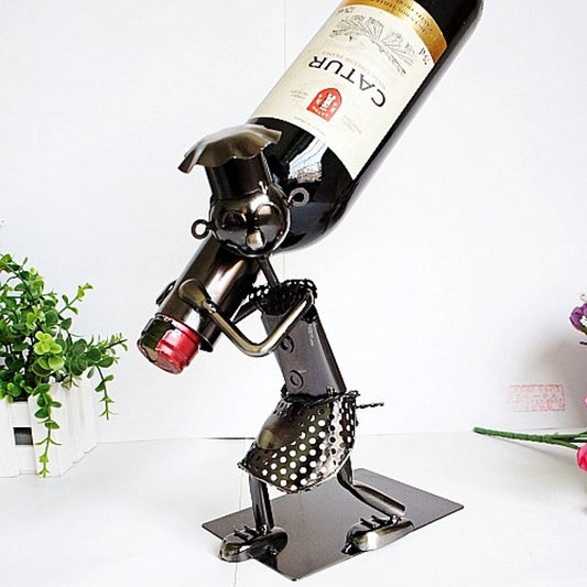 "Little Ghost Wine Rack - Collectible Iron Decor"