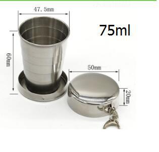 Collapsible Stainless Steel Travel Cup – Foldable Pocket-Sized Reusable Cup
