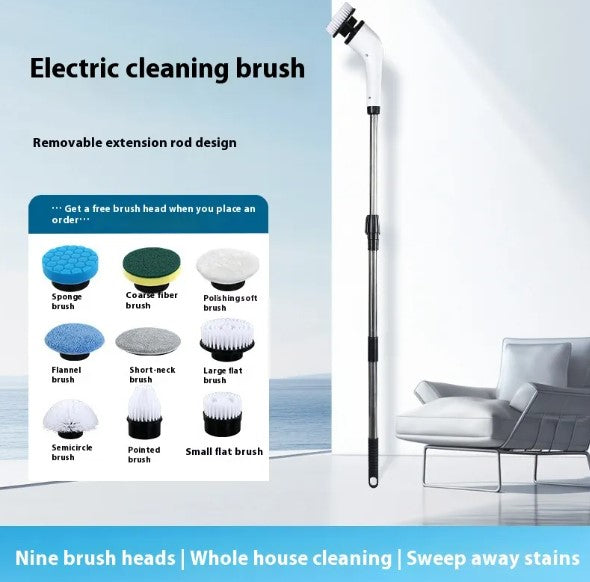 Rechargeable Electric Scrubbing Brush – Waterproof Multi-Surface Power Cleaner
