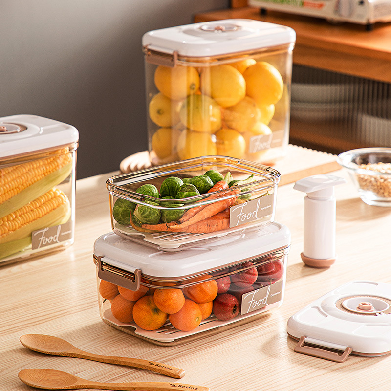Vacuum Seal Food Storage Container – Transparent Airtight Box with Air Pump