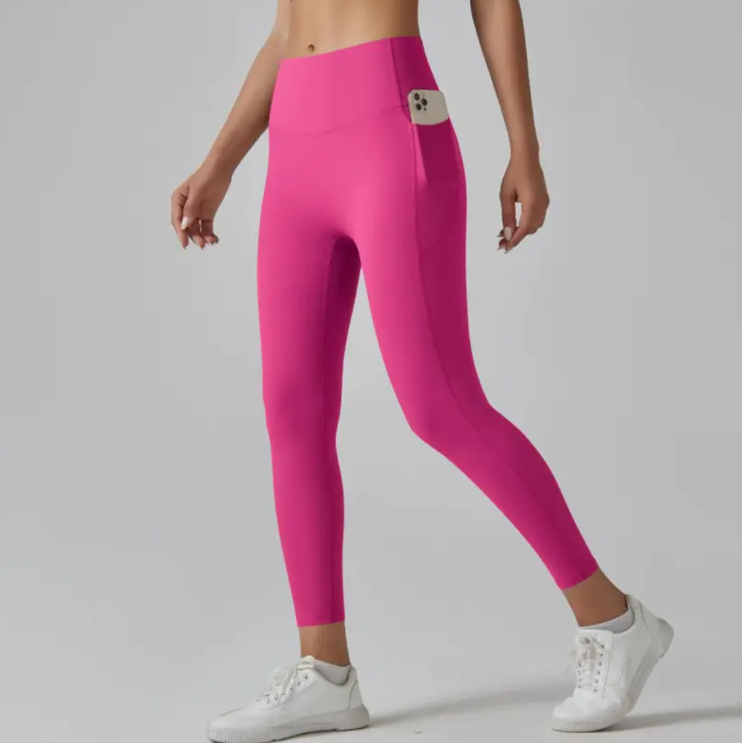 High-Waist Yoga & Fitness Pants – Sculpting Cropped Leggings for Women