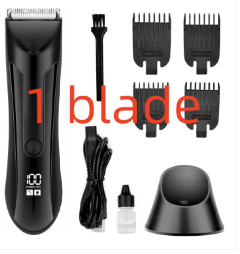 Electric Body Hair Trimmer – Waterproof LCD Shaver for Legs, Body & More