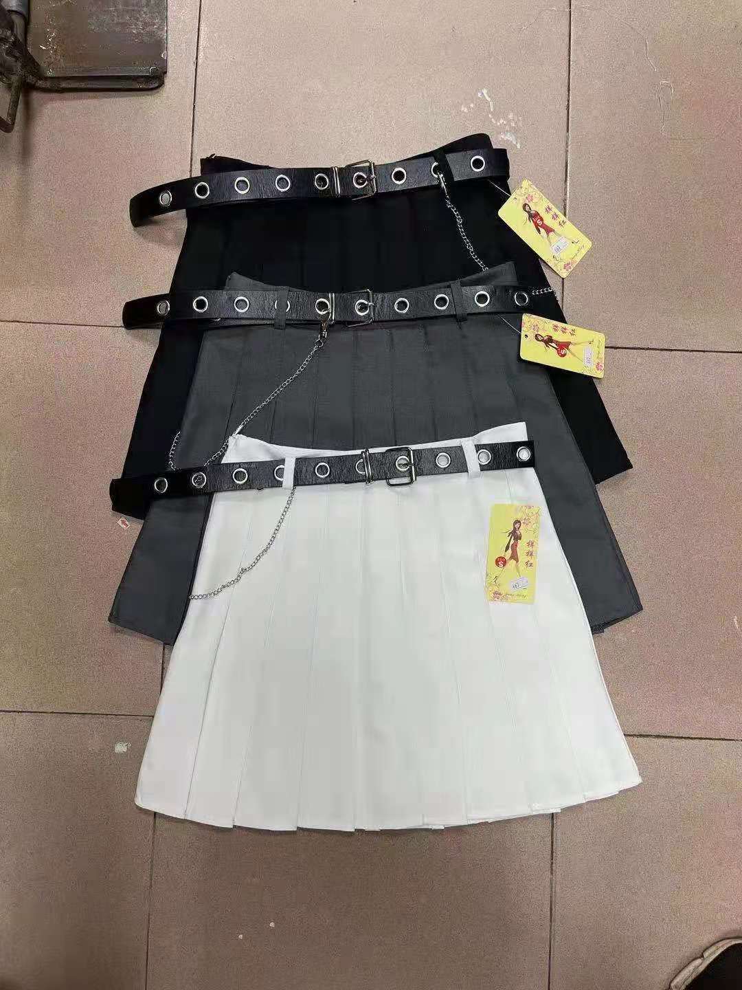 Women’s High Waist Pleated A-Line Silk Skirt – 100% Mulberry Silk, Belt Included | S–XL | Black, White & Grey