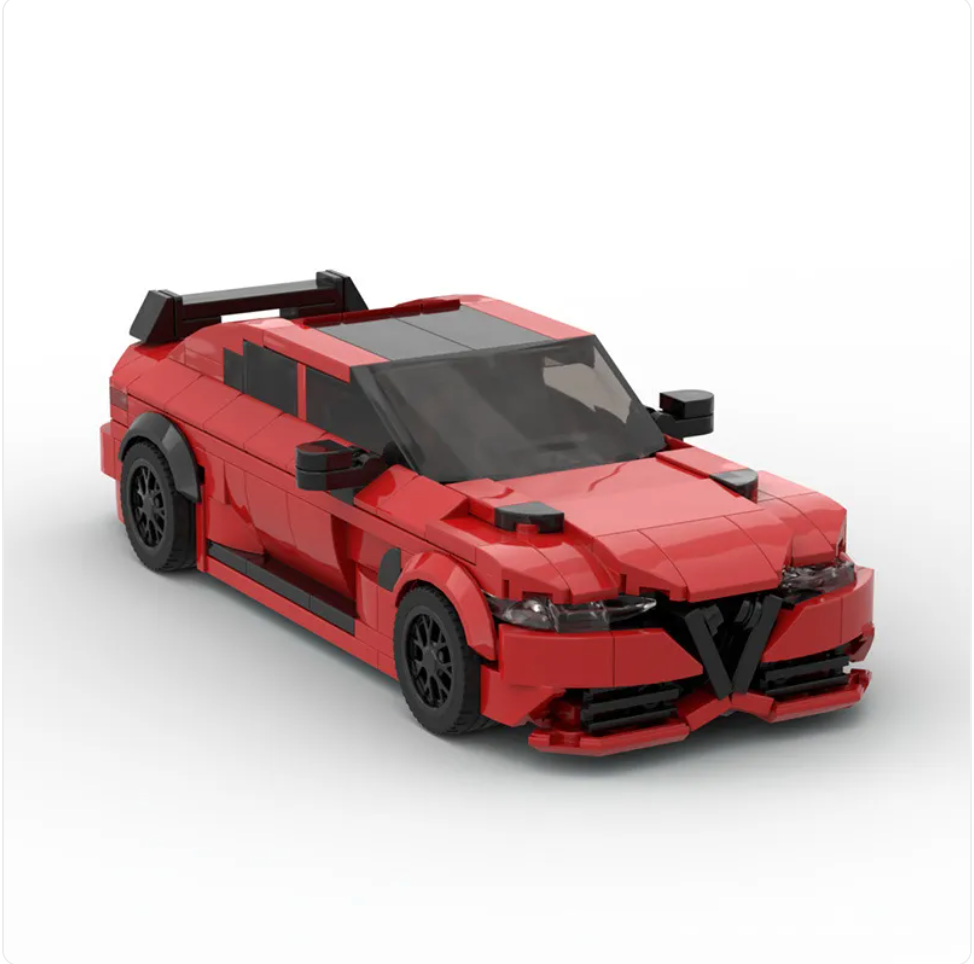 Alfa Romeo Mini Building Block Car Set – Small Particle Collectible Car Model | Creative Toy for Ages 15+ | 5 Colors