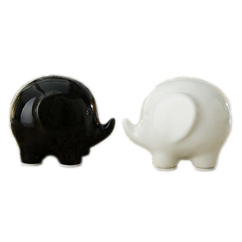 Creative Zakka Elephant Figurine - Ceramic Desk Decor