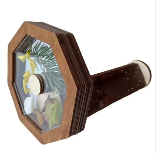 DIY Wooden Rotating Kaleidoscope Kit – Build Your Own Kaleidoscope | Creative Craft & STEM Toy for Kids & Adults