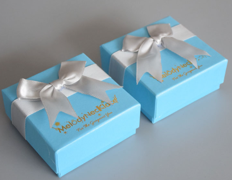 Bowknot Ribbon Jewelry Gift Box – Elegant Paper Gift Box for Rings, Pendants & Bracelets | Gray | Ring, Pendant & Bracelet Box