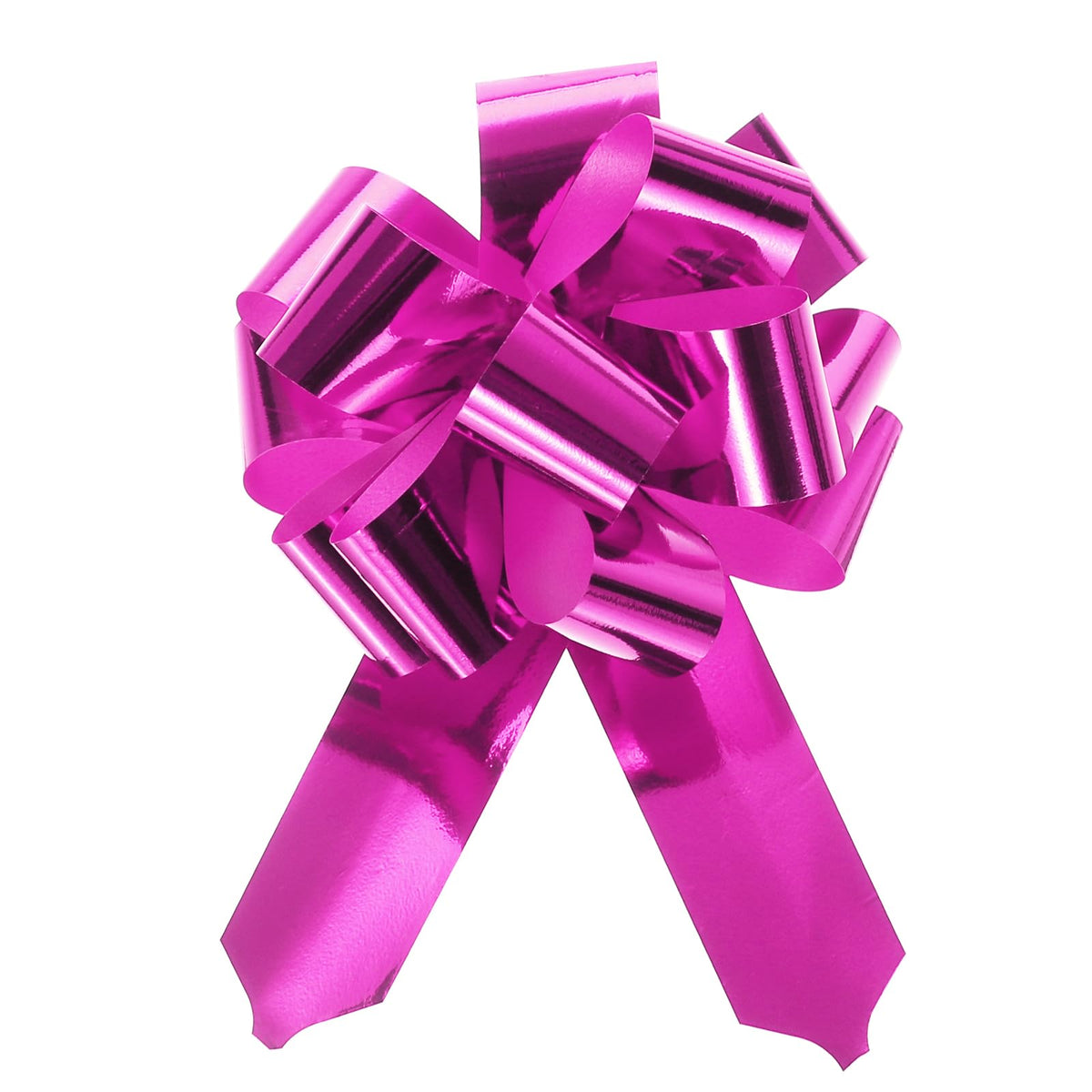 Metallic Pull Bow Gift Wrapping Bows – 10 Pack | 4 Inch Large Organza Bows for Presents, Wedding, Christmas & Crafts | Rose Red