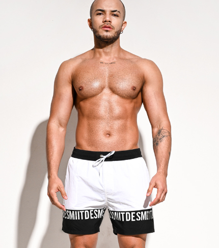 Men's Loose Beach Swim Trunks – Lightweight 100% Nylon Board Shorts | M–3XL | Black, Sky Blue, White & Gray