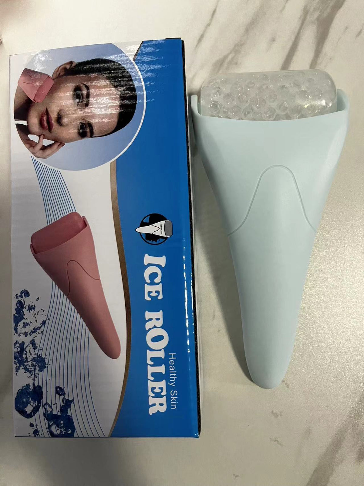Ice Roller Facial Massager – Cooling Face Roller for Puffiness & Skin Firming