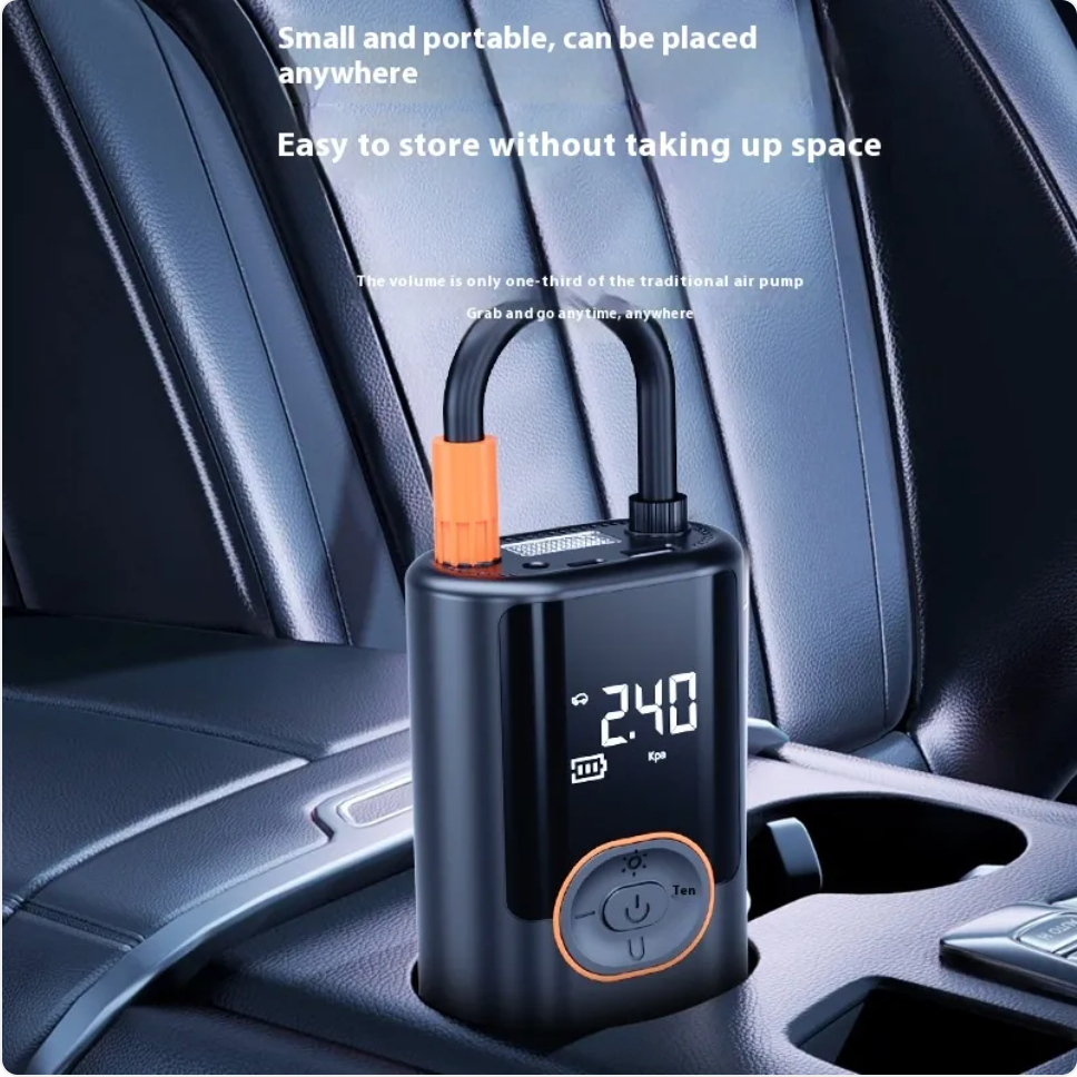 100W High-Pressure Car Tire Inflator – Portable Wireless & Dual-Power Air Pump