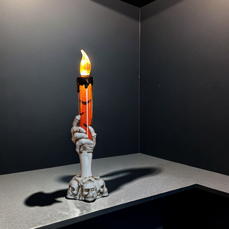 Skull Hand LED Candle Lamp – Gothic Decorative Night Light