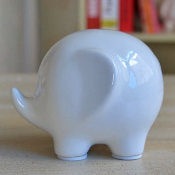 Creative Zakka Elephant Figurine - Ceramic Desk Decor