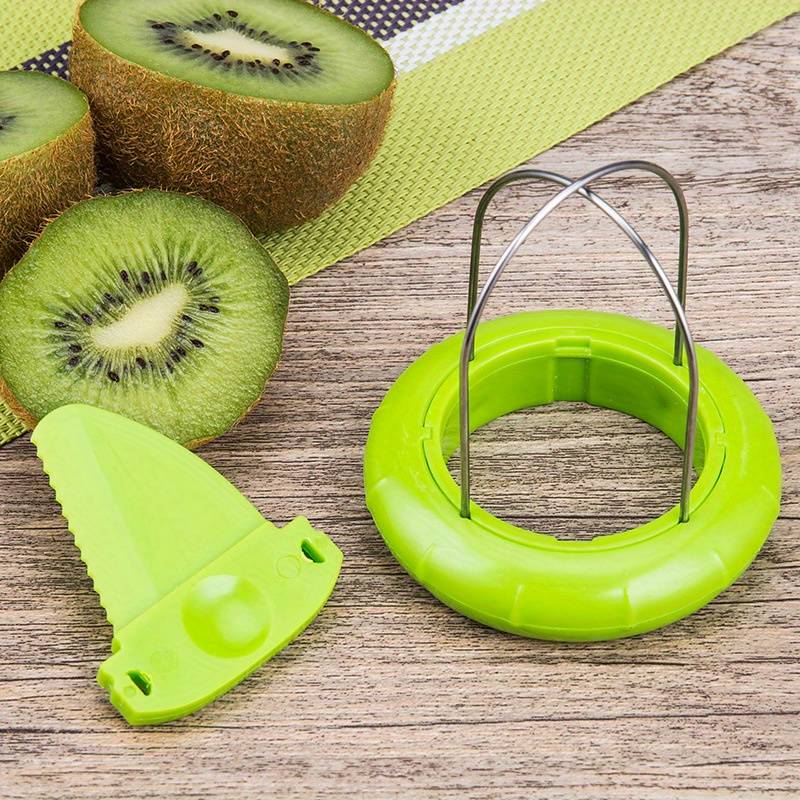 Kiwi Peeler & Splitter Tool – ABS & Stainless Steel Fruit Peeler for Easy, Mess-Free Prep (Green)