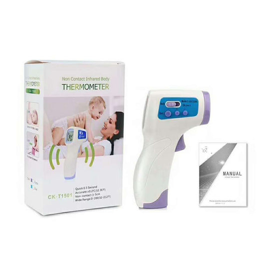 Infrared Non-Contact Forehead Thermometer – Digital LCD Thermometer for Kids & Family | ±0.2°C Accuracy | White & Purple