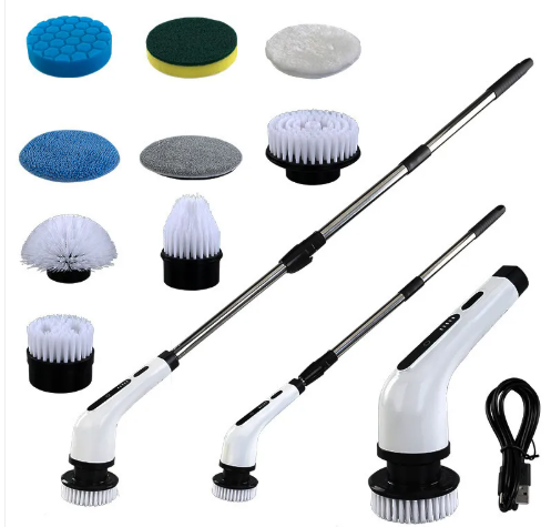 Rechargeable Electric Scrubbing Brush – Waterproof Multi-Surface Power Cleaner