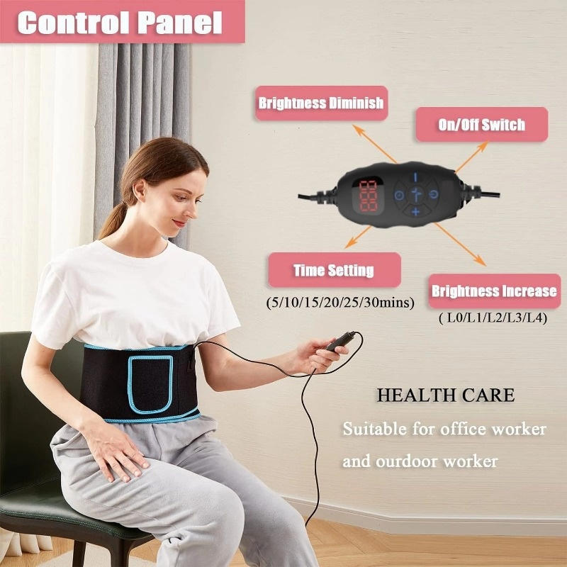 Infrared Therapy Waist Belt – Heat & Vibration Therapy for Back, Waist & Belly Pain Relief