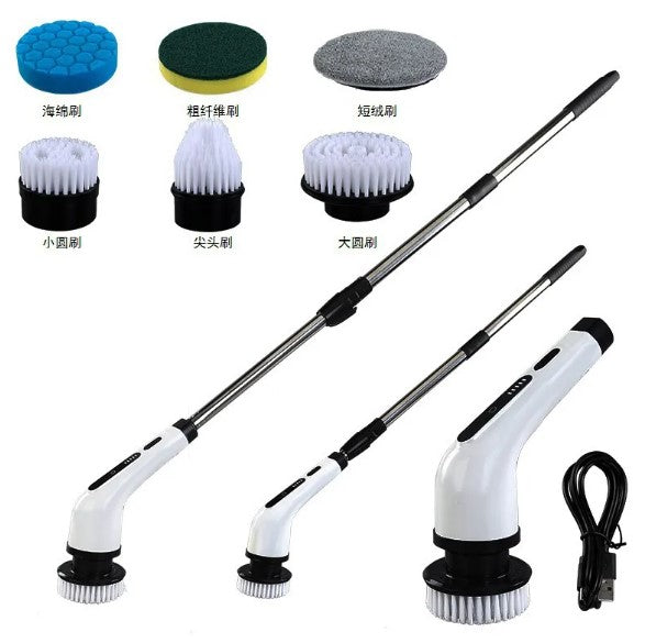 Rechargeable Electric Scrubbing Brush – Waterproof Multi-Surface Power Cleaner