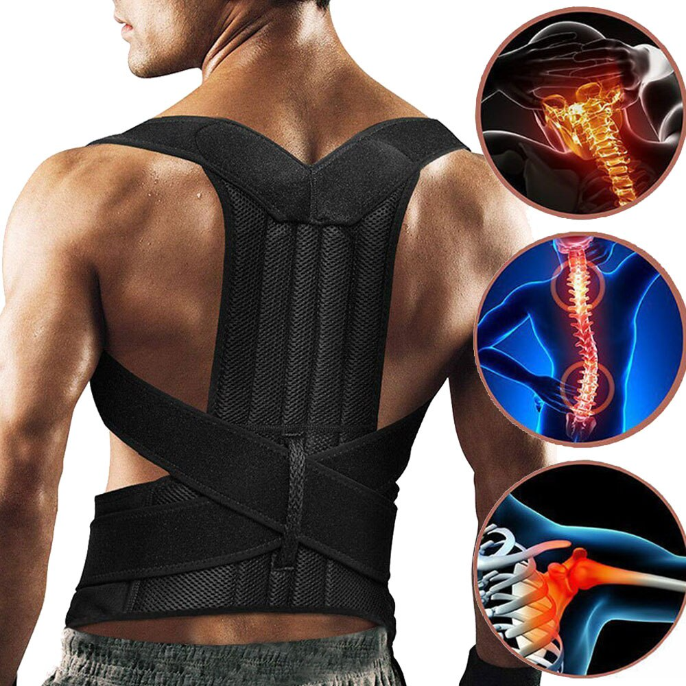 Adjustable Posture Corrector & Lower Back Support Brace – For Men & Women