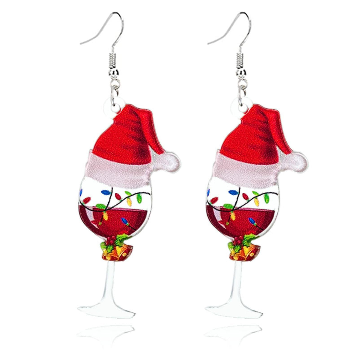 Acrylic Christmas Animal Stud Earrings – Cute Dinosaur, Sheep & Caterpillar Holiday Earrings for Women | Funny Festive Jewelry Gift