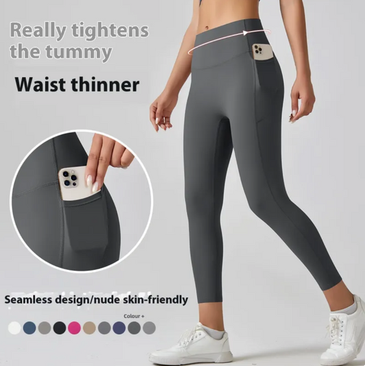 High-Waist Yoga & Fitness Pants – Sculpting Cropped Leggings for Women