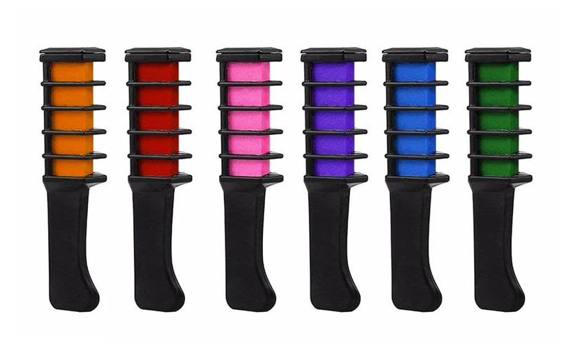 Mini Disposable Hair Color Chalk with Comb Brush – Temporary Hair Dye in 12 Vivid Colors | Sets in 60 Seconds | Washes Out Easily