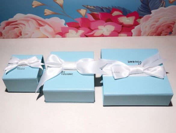 Bowknot Ribbon Jewelry Gift Box – Elegant Paper Gift Box for Rings, Pendants & Bracelets | Gray | Ring, Pendant & Bracelet Box