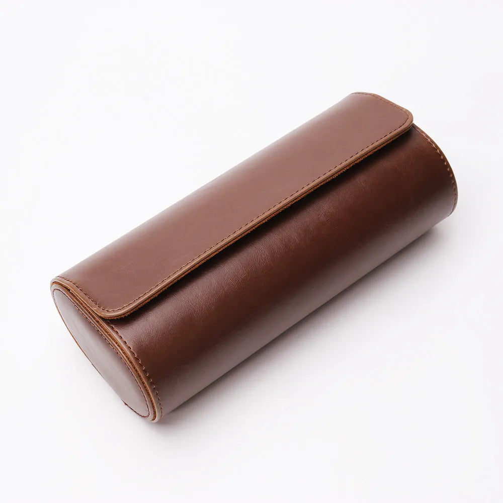 3-Slot Travel Watch Case – PU Leather Watch Box Organizer for Travel & Home