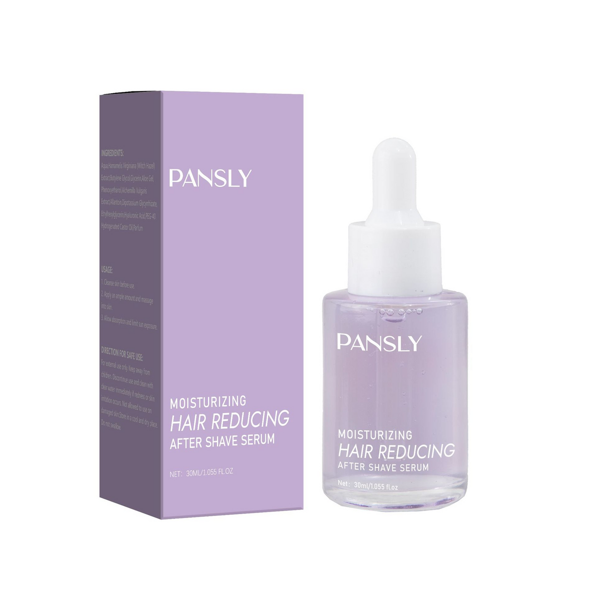 PANSLY 2-in-1 Hair Inhibitor & Eyelash Growth Serum – Gentle Hair Suppression & Lash Nourishing Formula | 30ml