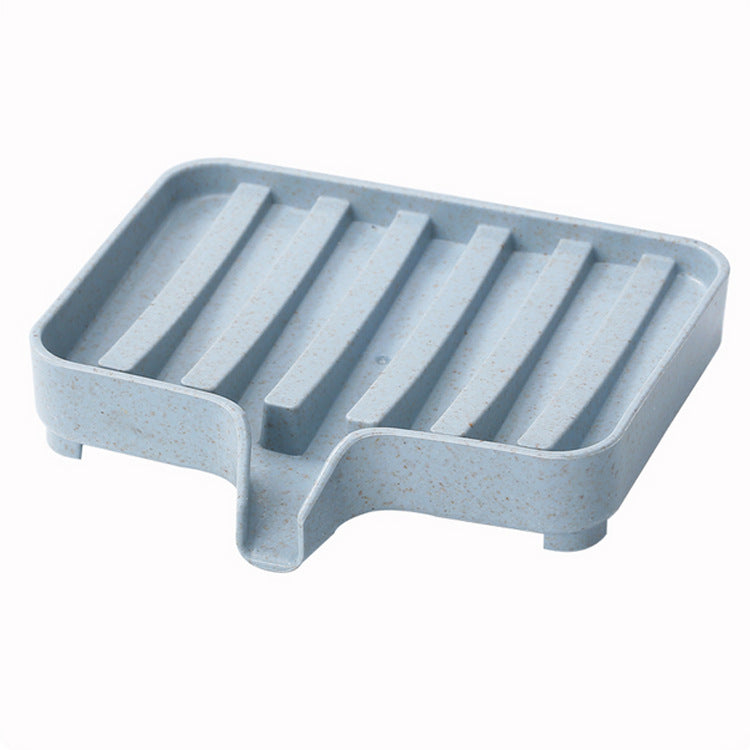Soap Dish with Drainage – Minimalist PP Plastic Soap Holder for Bathroom & Kitchen (Pink / Green / Blue)