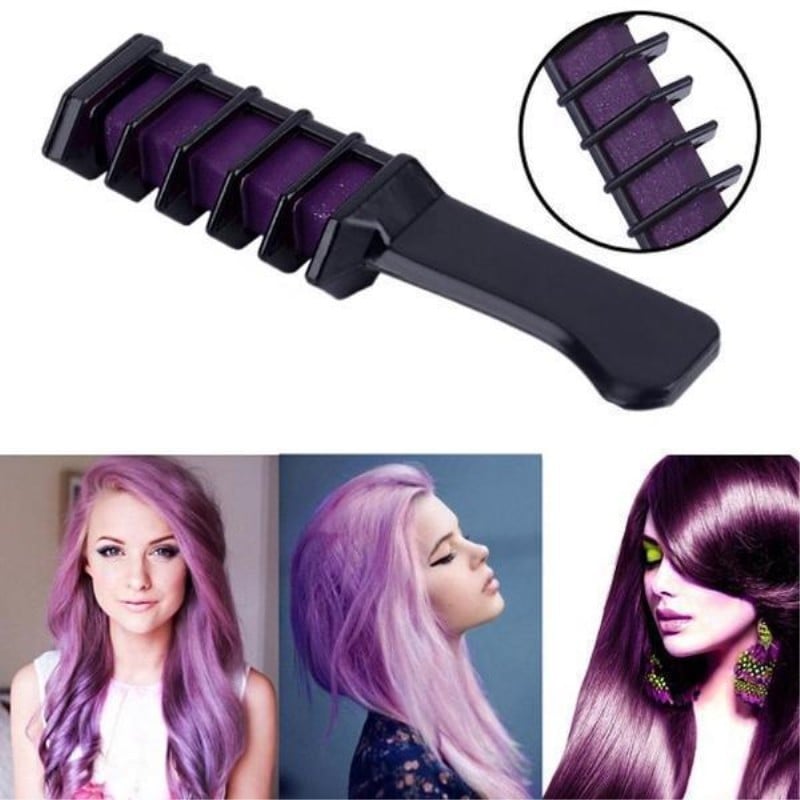 Mini Disposable Hair Color Chalk with Comb Brush – Temporary Hair Dye in 12 Vivid Colors | Sets in 60 Seconds | Washes Out Easily