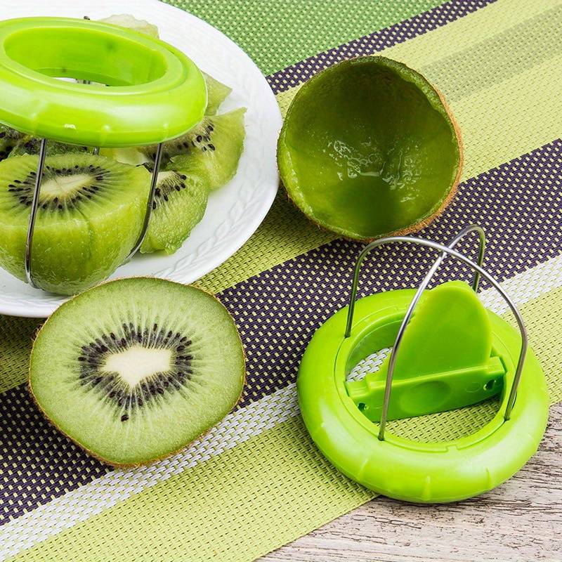 Kiwi Peeler & Splitter Tool – ABS & Stainless Steel Fruit Peeler for Easy, Mess-Free Prep (Green)