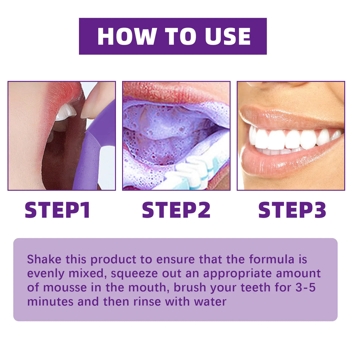 V34 Teeth Whitening Cleaning Mousse – Anti-Yellow, Gum Care & Fresh Breath Foam | 30ml | Solo or Set