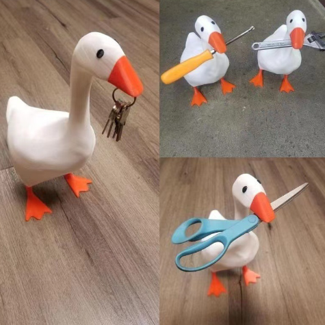 Duck Magnet Key Holder – Cute Decorative Strong Magnetic Organizer for Keys, Notes & Lightweight Essentials (With or Without Base)