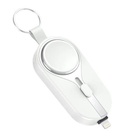 Ultra-Thin Keychain Power Bank – Mini Portable Charger for iPhone & USB-C Devices | LED Indicator | 10 Colors