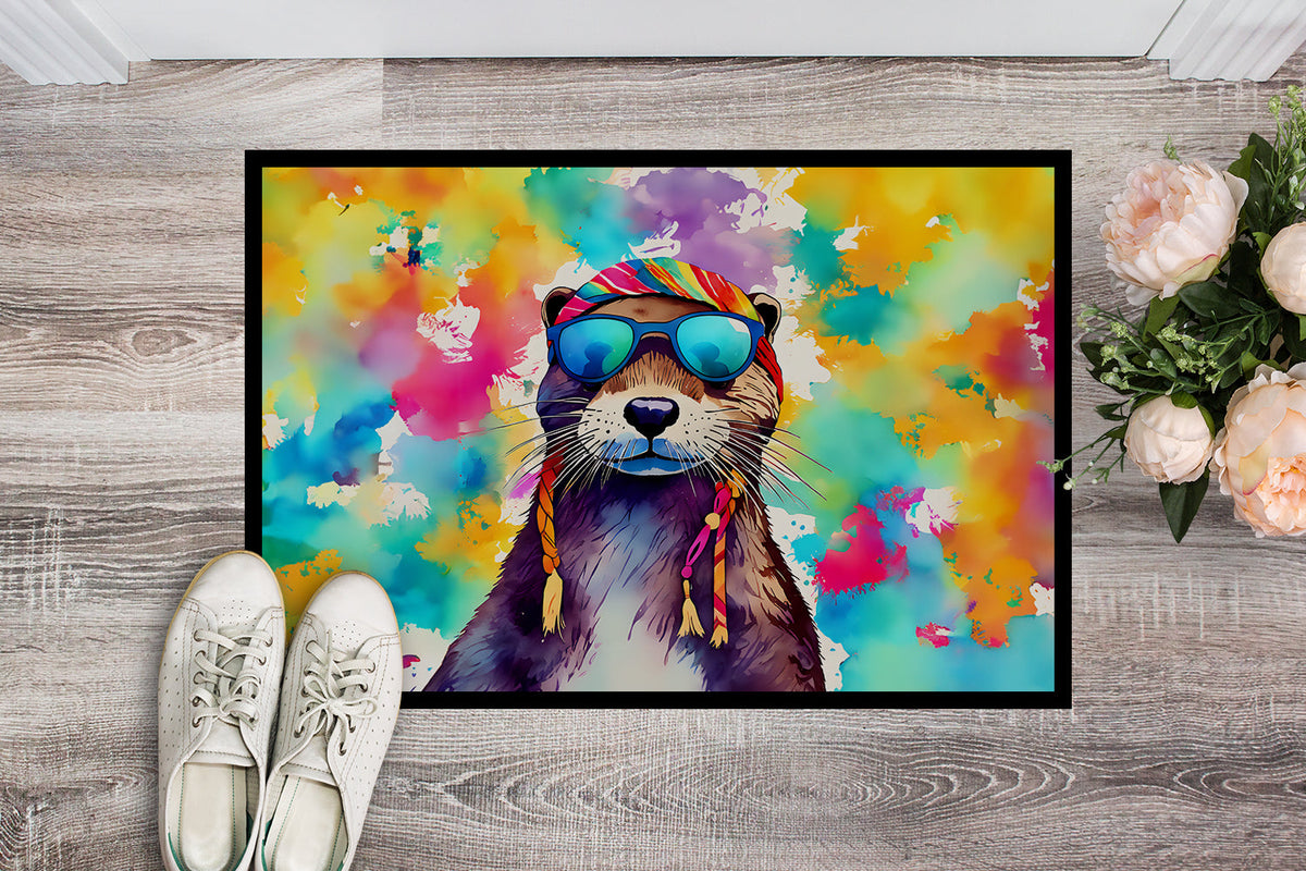 Hippie Otter Doormat – Breed-Specific Otter Art Indoor & Outdoor Welcome Mat | 18x27" | USA Made
