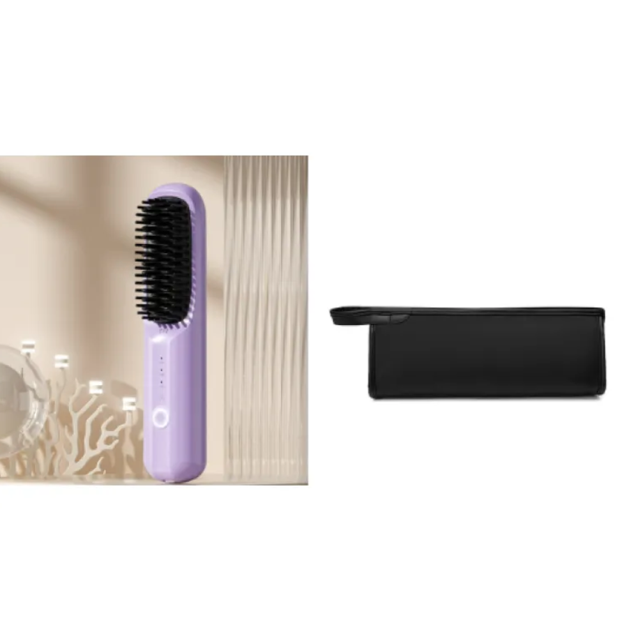 Ceramic Hair Straightening Comb – USB Rechargeable with LCD Display