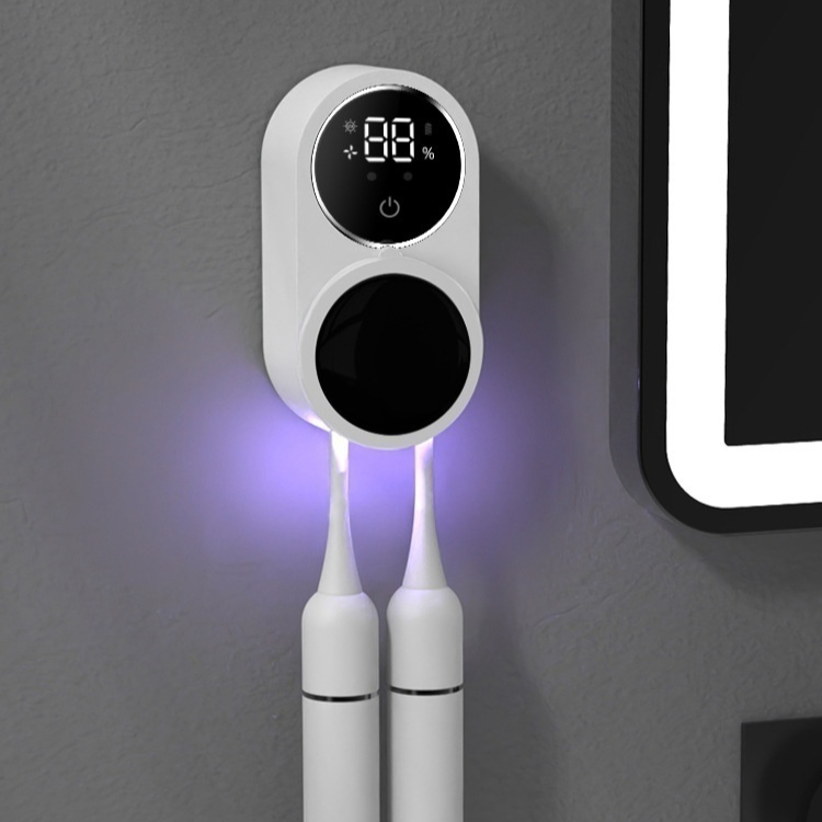 UV-C Toothbrush Sanitizer & Holder – Kills 99.9% of Bacteria with UV Light