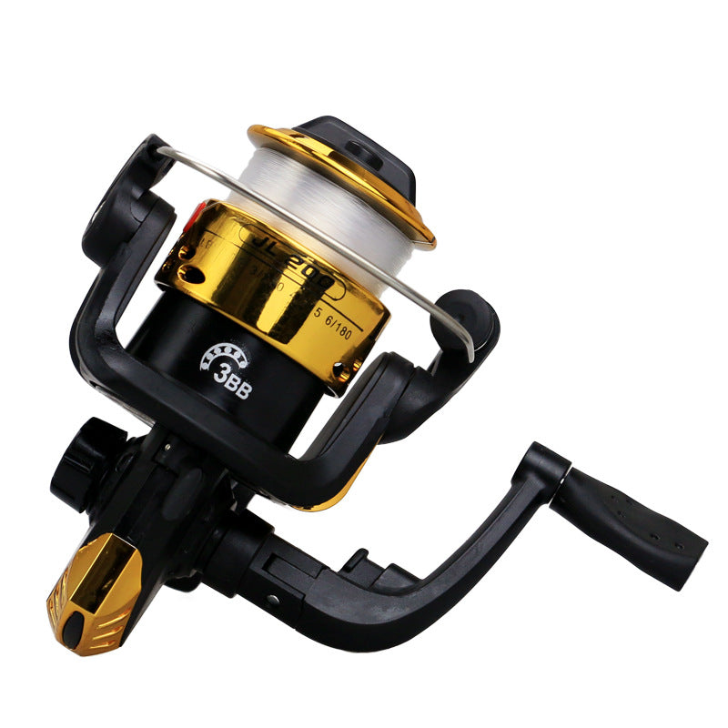 Mini Portable Spinning Fishing Reel – 5.2:1 Gear Ratio, 3 Bearings, Left & Right Hand | Gold, Red, Blue & Black | With Optional Winder
