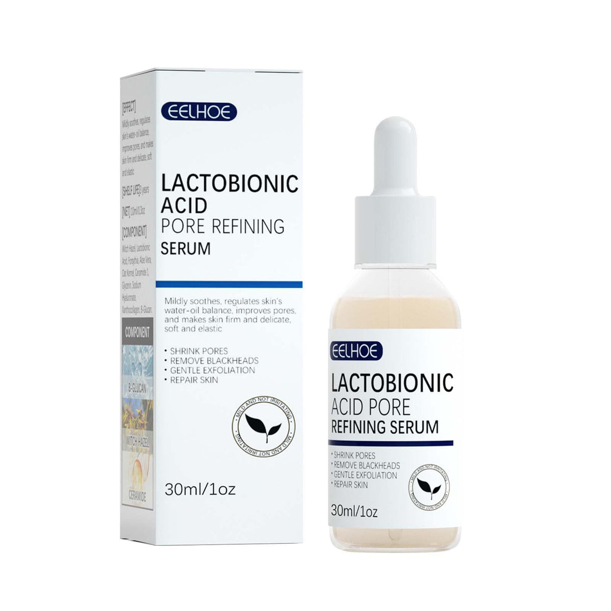 Lactobionic Acid Pore Refining Serum – Minimize Pores, Reduce Fine Lines & Firm Skin (30ml, All Skin Types)