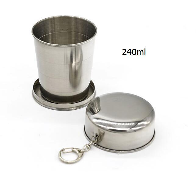 Collapsible Stainless Steel Travel Cup – Foldable Pocket-Sized Reusable Cup