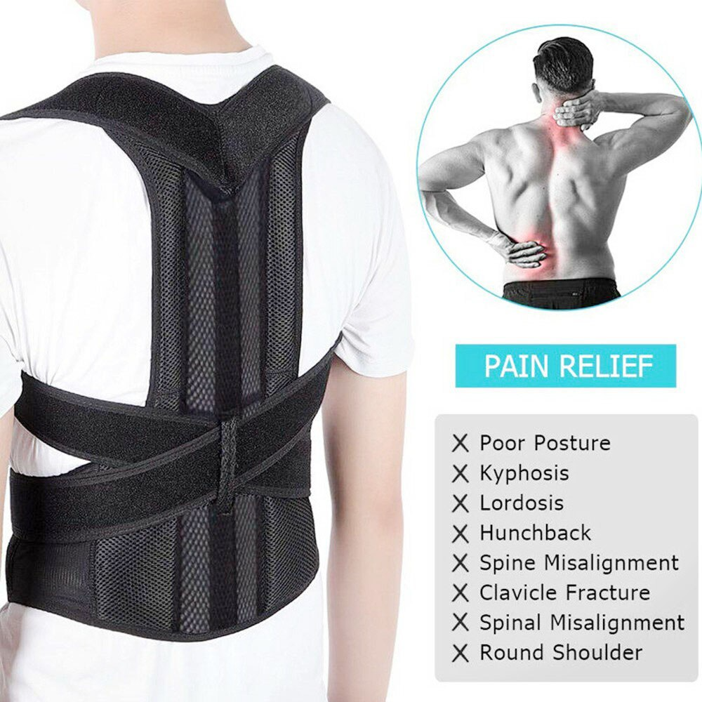 Adjustable Posture Corrector & Lower Back Support Brace – For Men & Women