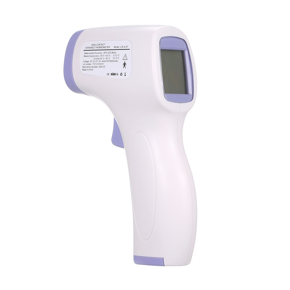 Infrared Non-Contact Forehead Thermometer – Digital LCD Thermometer for Kids & Family | ±0.2°C Accuracy | White & Purple