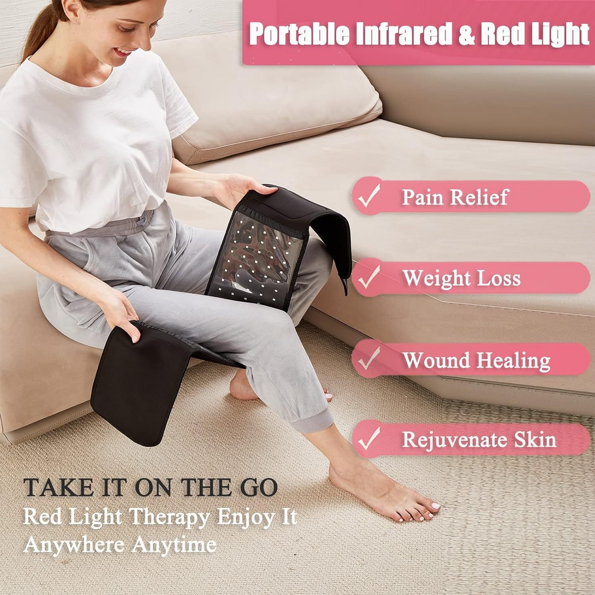 Infrared Therapy Waist Belt – Heat & Vibration Therapy for Back, Waist & Belly Pain Relief
